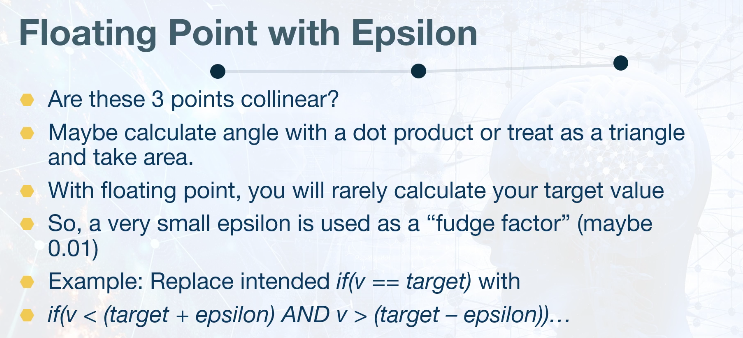 Floating point epsilon solution